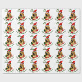 Bloodhound Weihnachten froh Geschenkpapier (Flach)