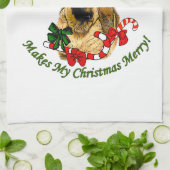Bloodhound Weihnachten froh Handtuch (Gefaltet)
