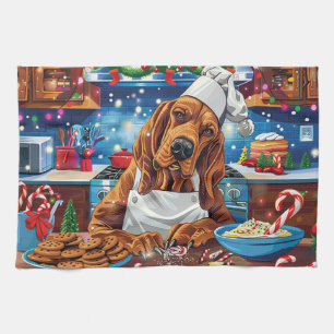 Bloodhound-Weihnachtsbäckerei: Festliches Weihnach Geschirrtuch