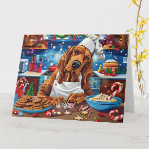 Bloodhound-Weihnachtsbäckerei: Festliches Weihnach Karte
