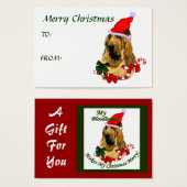 Bloodhound Weihnachtsgeschenke Name Tags (Vorne & Hinten)