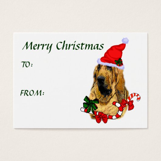 Bloodhound Weihnachtsgeschenke Name Tags (Vorderseite)