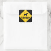 Bloodhound Xing Quadratischer Aufkleber (Tasche)