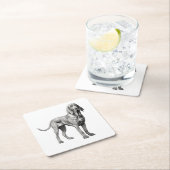 Bloodhounds Dog Artwork Rechteckiger Pappuntersetzer (Vor Ort)