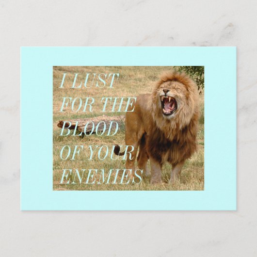 Bloodlust Postkarte (Vorderseite)