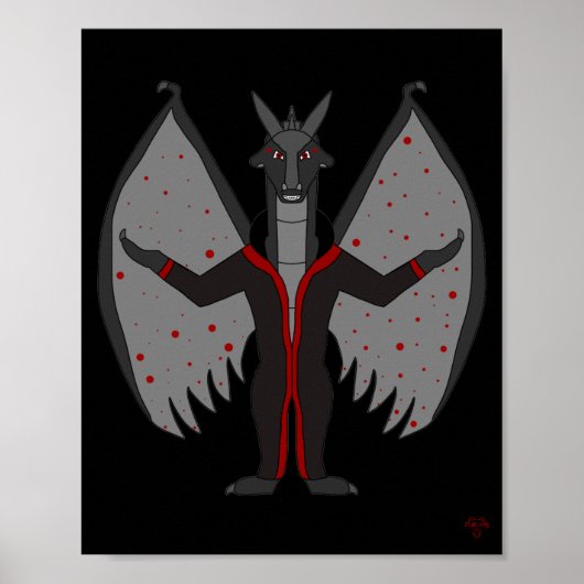 Bloodmoon-Drachengeborenes Fantasy-Poster Poster (Vorne)
