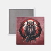 Bloodmoon Horned Owl Magnet (Vorderseite/Rückseite)