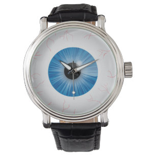 Bloodshot blauer Augapfel Armbanduhr