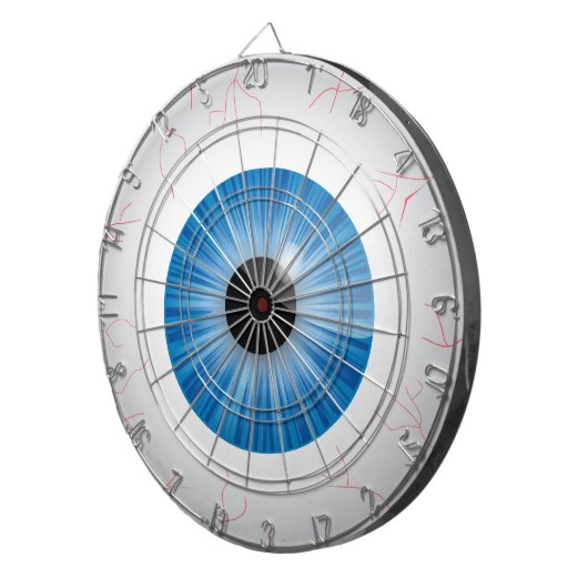 Bloodshot Blue Eyeball Dartscheibe (Vorderseite rechts)