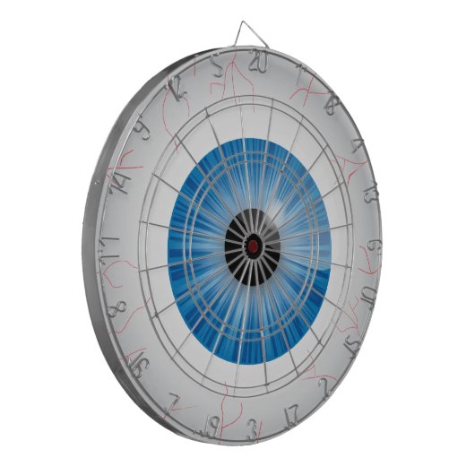 Bloodshot Blue Eyeball Dartscheibe (Vorderseite Links)