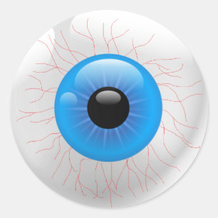 Bloodshot-Eyeball-Aufkleber Runder Aufkleber