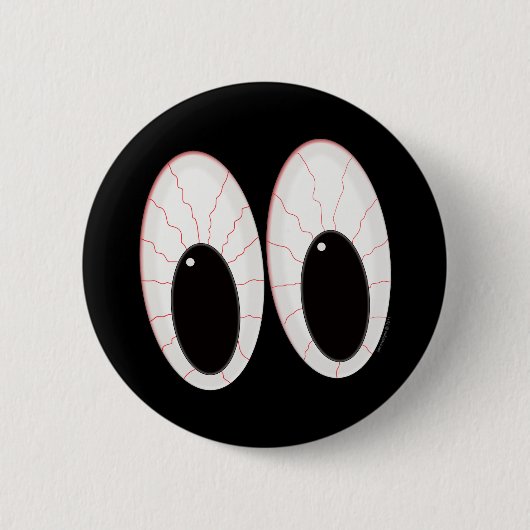 Bloodshot Eyeballs Halloween Button (Vorderseite)