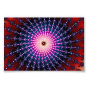 Bloodshot Fraktal Swirl Fotodruck