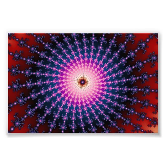 Bloodshot Fraktal Swirl Fotodruck (Vorne)