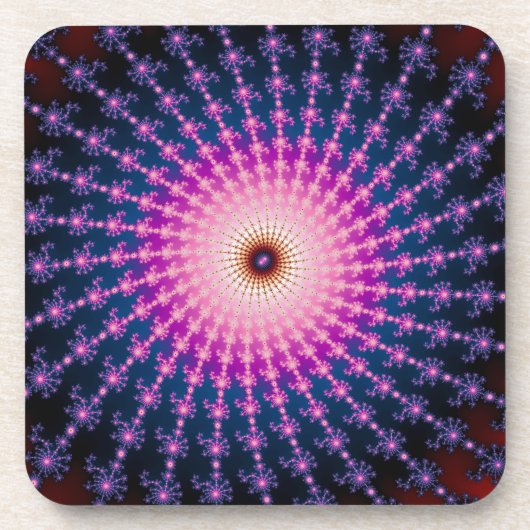 Bloodshot Fraktal Swirl Getränkeuntersetzer (Vorderseite)