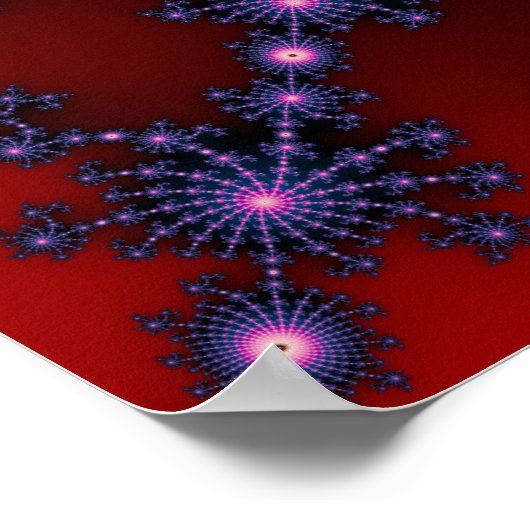 Bloodshot Fraktal Swirl Poster (Ecke)