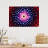 Bloodshot Fraktal Swirl Poster (Küche)