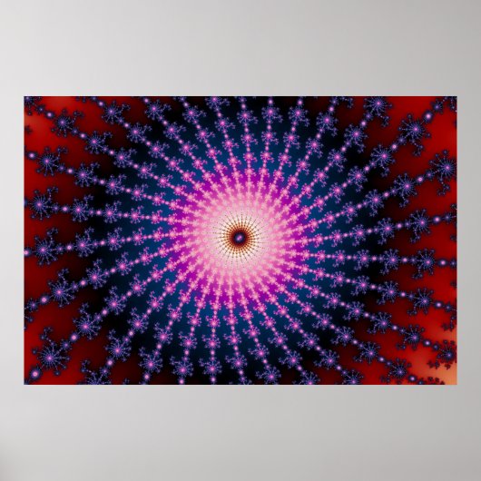 Bloodshot Fraktal Swirl Poster (Vorne)