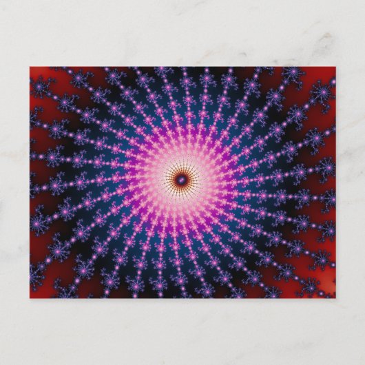 Bloodshot Fraktal Swirl Postkarte (Vorderseite)
