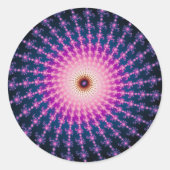 Bloodshot Fraktal Swirl Runder Aufkleber (Vorderseite)