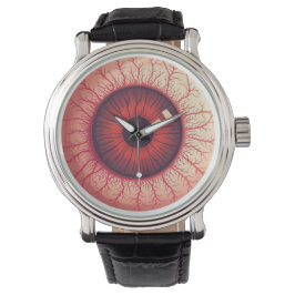 Bloodshot Gaze: Surreal Veined Eyeball Graphic Armbanduhr