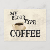 Bloodtype Coffee Postkarte (Vorderseite)