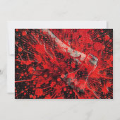 Bloody Ax Beängstigend Horror Halloween-Party Einladung (Rückseite)