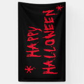 Bloody beängstigend Red Happy Halloween schwarz ro Banner (Vertikal)
