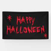 Bloody beängstigend Red Happy Halloween schwarz ro Banner (Horizontal)