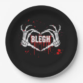 Bloody Breakdown, Skeleton Heart Handemo, Metalc Pappteller (Vorderseite)