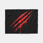 Bloody Claw Marken Fleecedecke (Vorderseite (Horizontal))