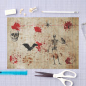 Bloody Decoupage Skull Skeleton Seidenpapier (Handwerk)