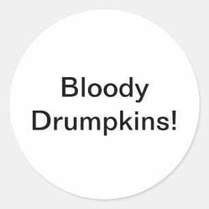 Bloody Drumpkins! Jeff Hankamer Artjunkhaus Comic Runder Aufkleber