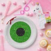 Bloody Eyeball Glitzer Pappteller (Party)