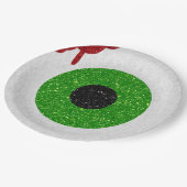 Bloody Eyeball Glitzer Pappteller (Schrägansicht)