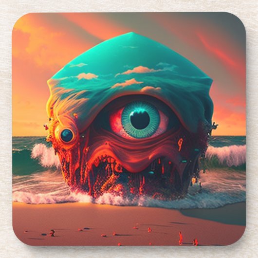 Bloody Eyes Getränkeuntersetzer (Vorderseite)