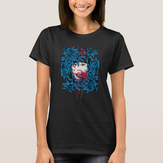 Bloody Girl In The Woods   T-Shirt (Vorderseite)