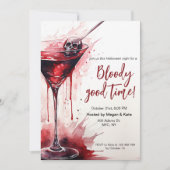 Bloody Good Time Halloween Cocktails Party Einladung (Vorderseite)