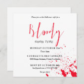 Bloody Gute Zeit Beängstigende Party Halloween Ein Einladung (Vorne/Hinten)