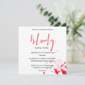 Bloody Gute Zeit Beängstigende Party Halloween Ein Einladung (Stehend Vorderseite)