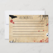 Bloody Halloween Blanche oder digital schreiben (Vorderseite)