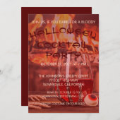 Bloody Halloween Cocktail Party Einladung (Vorne/Hinten)