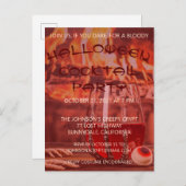 Bloody Halloween Cocktail Party Einladung (Vorne/Hinten)
