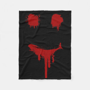 Bloody Halloween Costume I Blood Spritzer Lächeln Fleecedecke