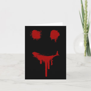 Bloody Halloween Costume I Blood Spritzer Lächeln Karte