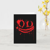 Bloody Halloween Costume I Blood Spritzer Lächeln Karte (Gelbe Blume)