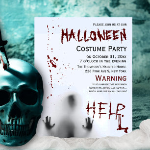 Bloody Halloween Costume Party Einladung