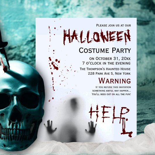 Bloody Halloween Costume Party Einladung