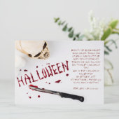 Bloody-Halloween-Party Einladung (Stehend Vorderseite)