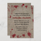 Bloody-Halloween-Party Einladung (Vorne/Hinten)